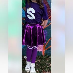 Adorable girls Halloween costume!  Purple Skittle Costume!